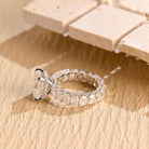 1 Carat Emerald Moissanite Engagement Ring