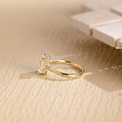 1 Carat Emerald Moissanite Engagement Ring