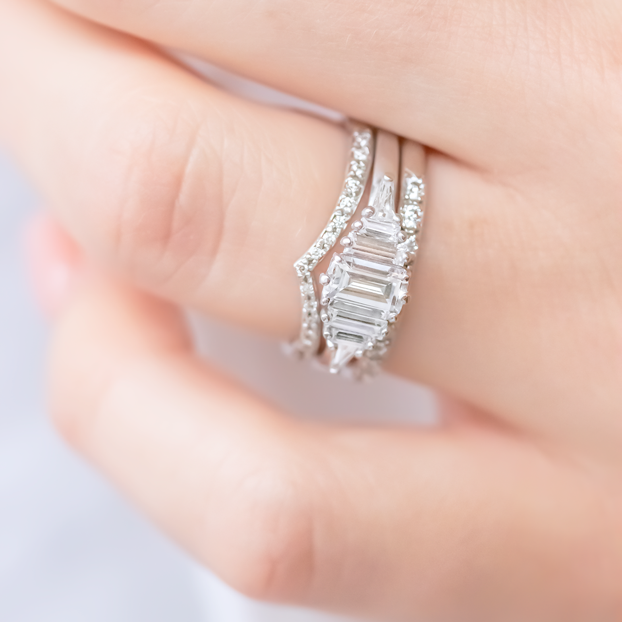Cluster Moissanite Ring