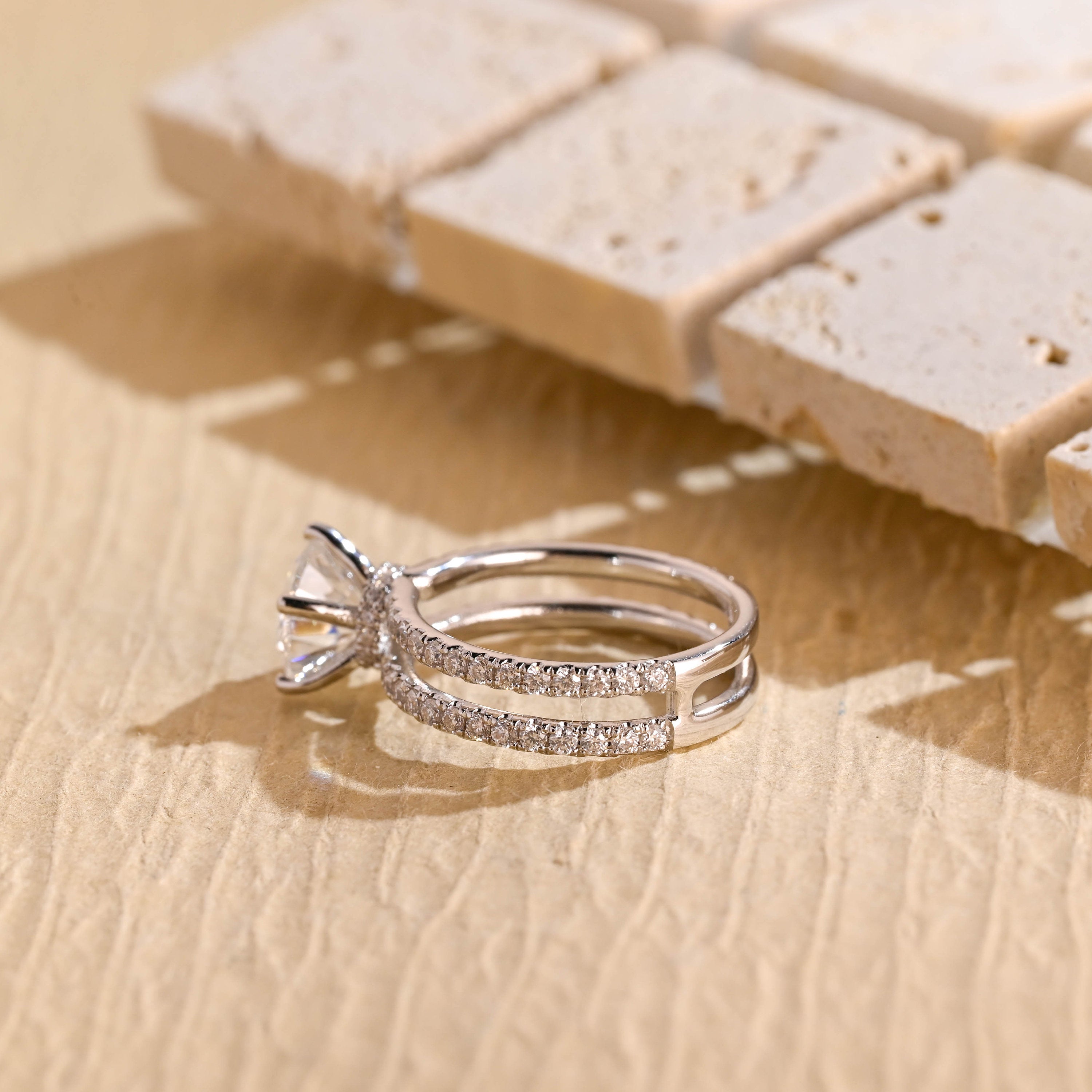 Heart Shaped Moissanite Engagement Ring
