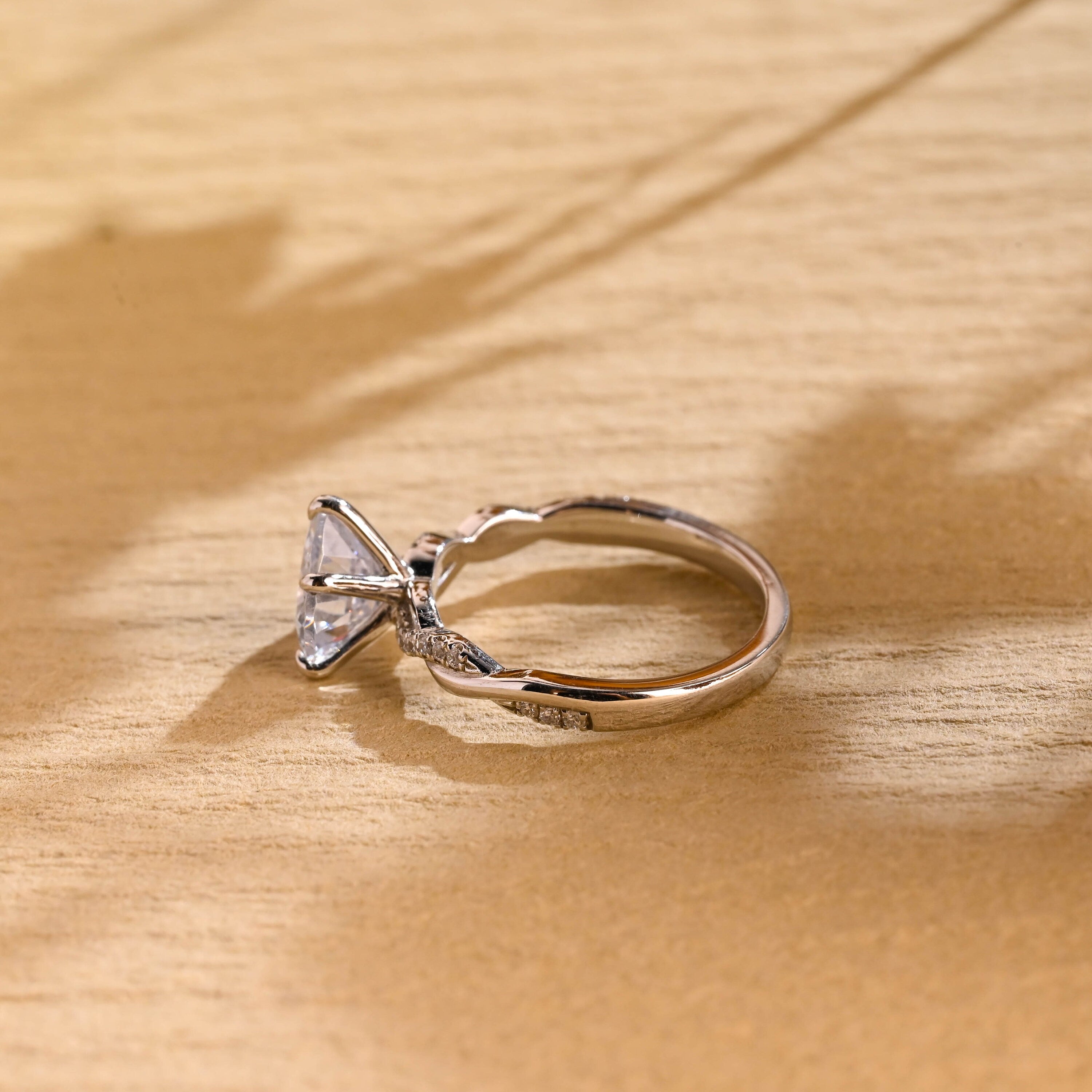 Heart Shaped Moissanite Engagement Ring