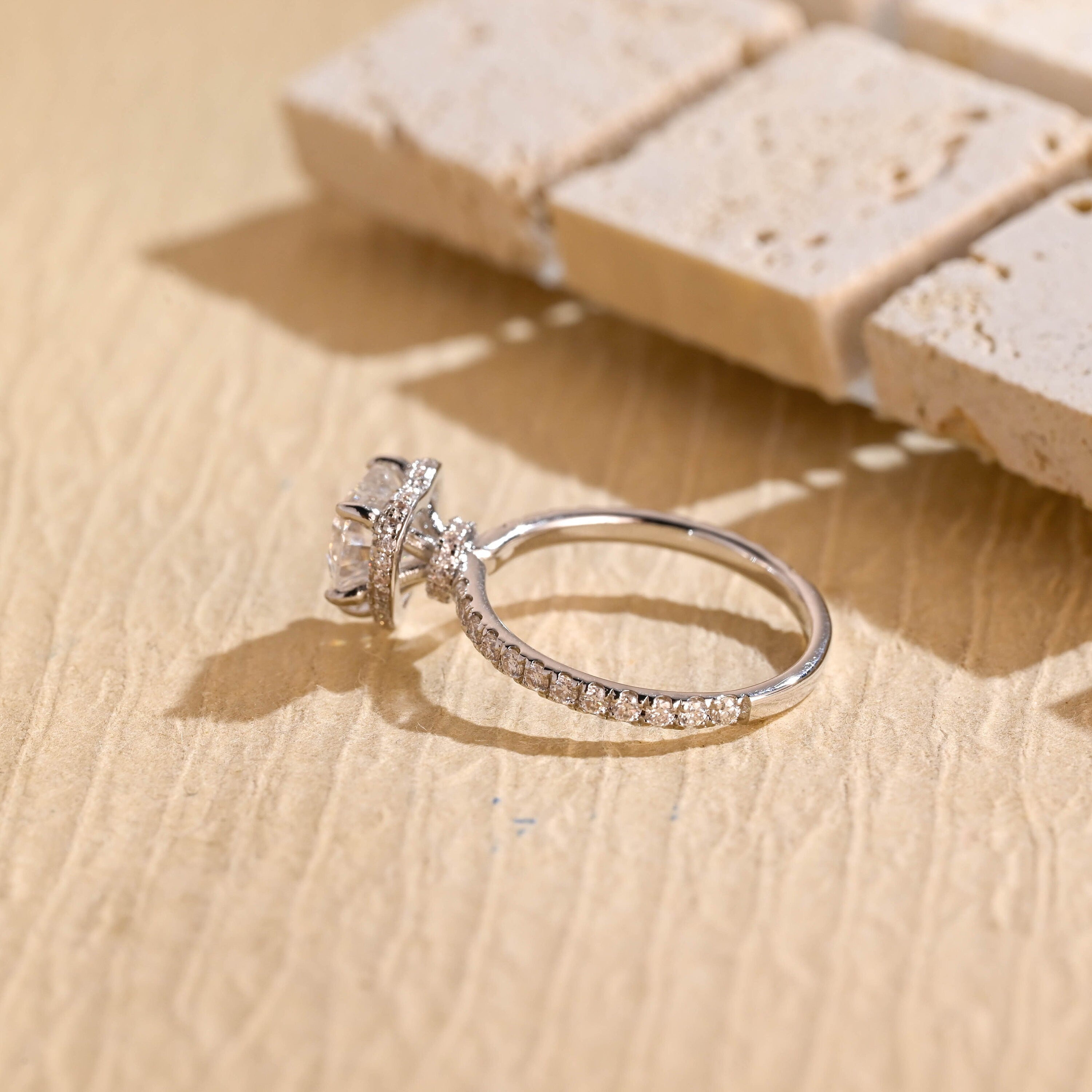 Heart Cut Moissanite Engagement Ring