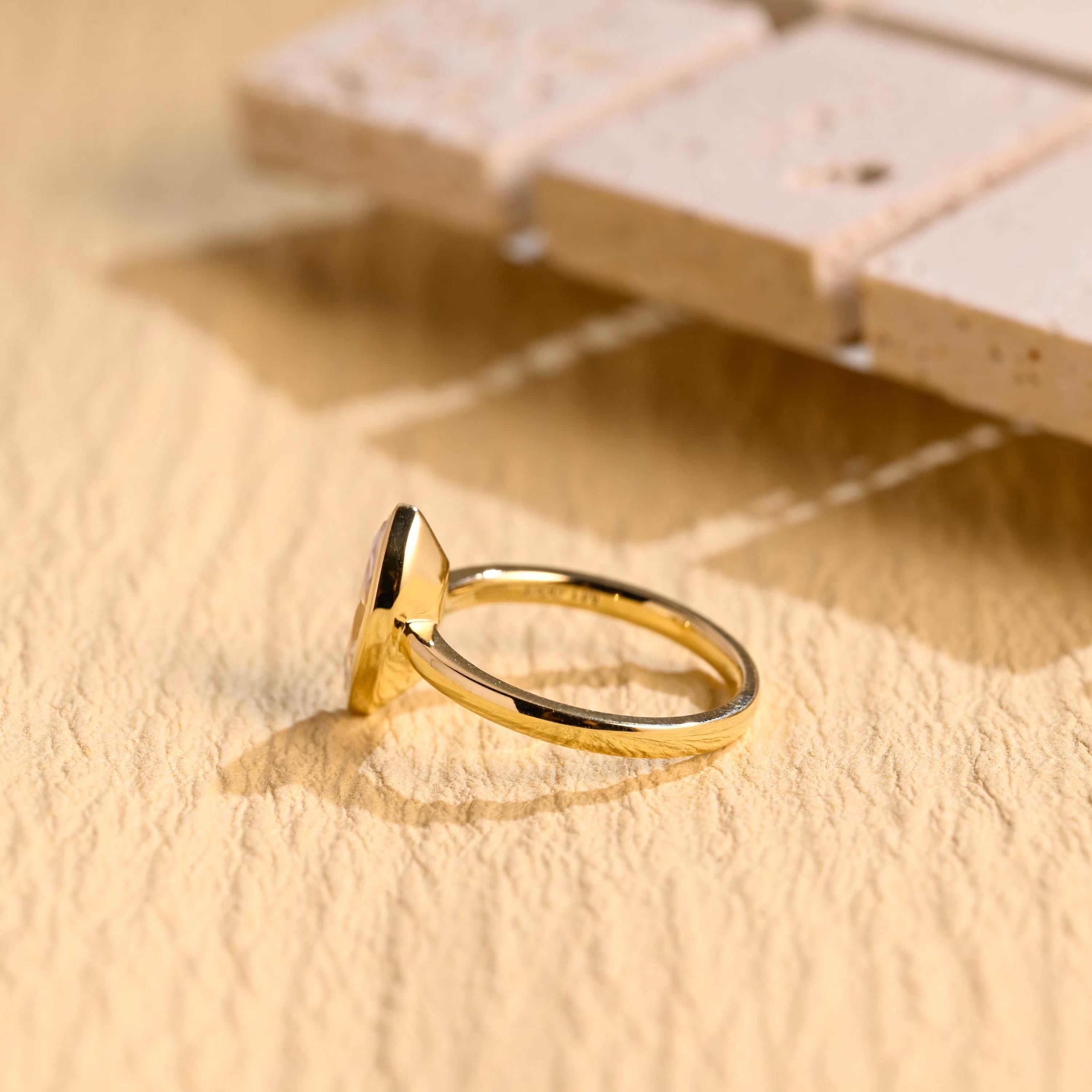 Bezel Set Moissanite Ring