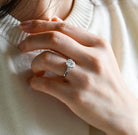 1 Carat Oval Moissanite Engagement Ring