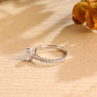 1 Carat Oval Moissanite Engagement Ring