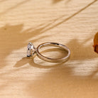 1 Carat Oval Moissanite Engagement Ring
