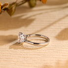 Oval Three Stone Moissanite Ring