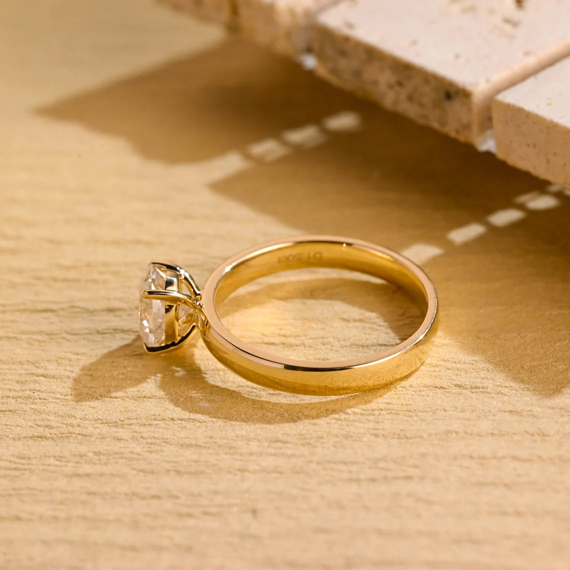 Cigar Band Engagement Ring