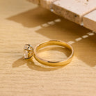 Cigar Band Engagement Ring