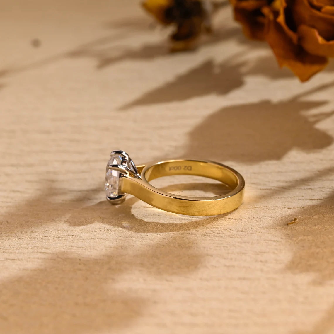 Oval Cut Moissanite Engagement Ring