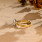 Oval Cut Moissanite Engagement Ring