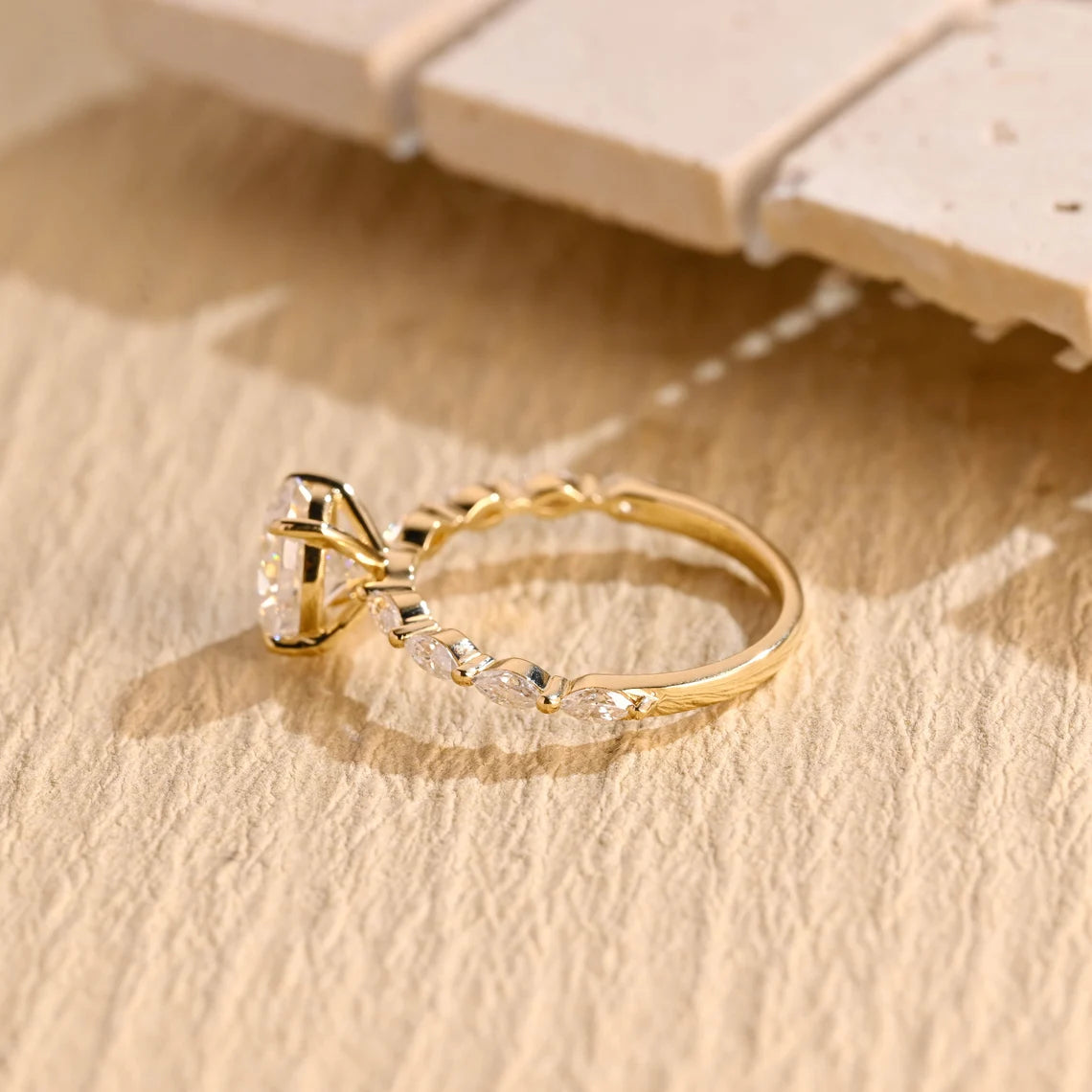 Half Pave Engagement Ring