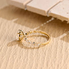 Half Pave Engagement Ring