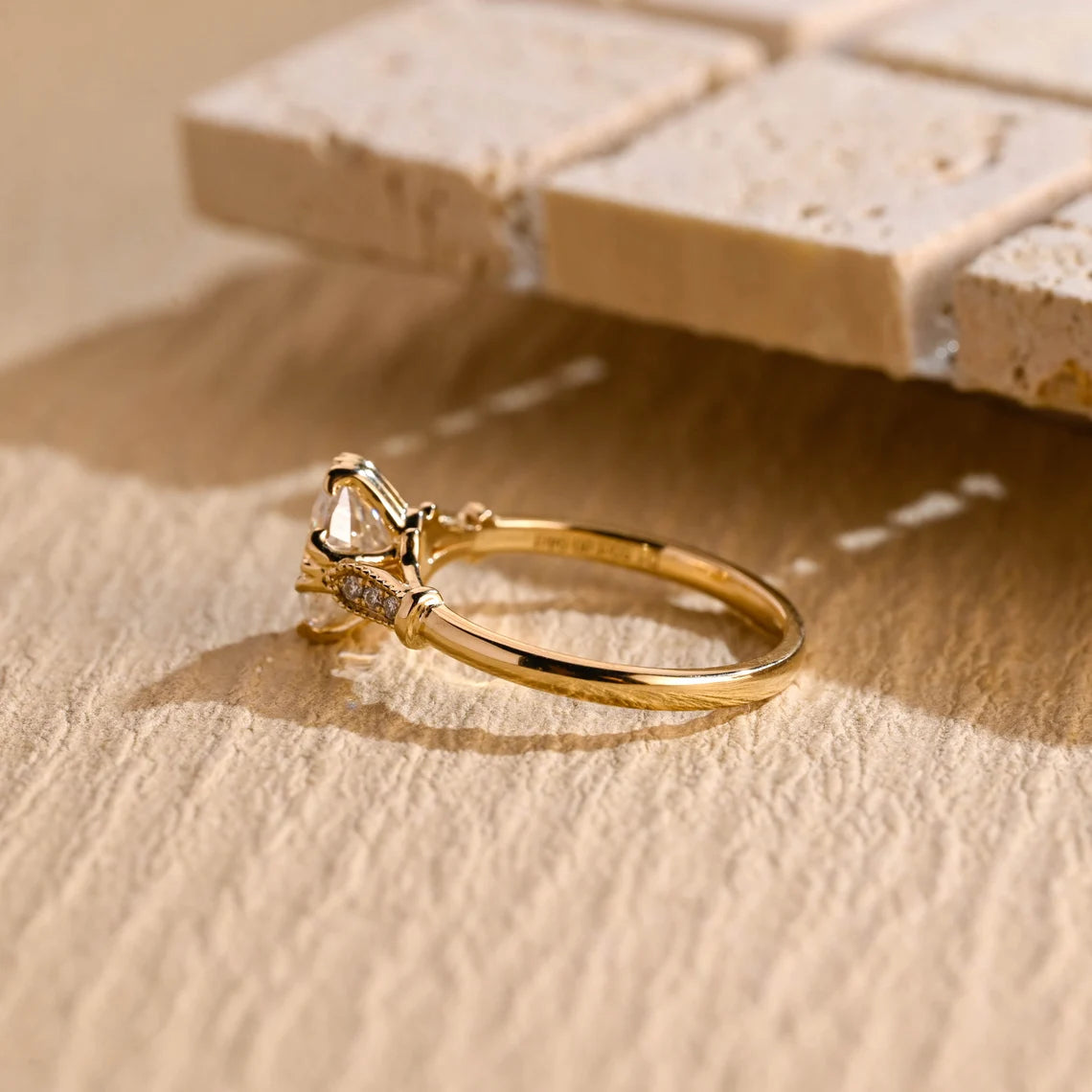 Oval Moissanite Engagement Ring