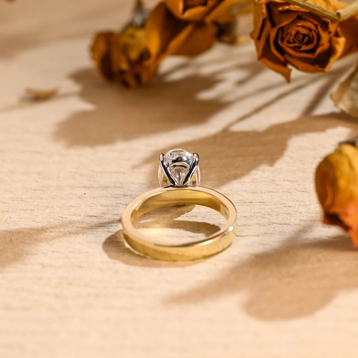 Oval Cut Moissanite Engagement Ring
