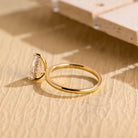 1 Carat Pear Moissanite Ring
