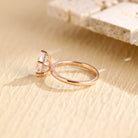 1 Carat Pear Moissanite Engagement Ring