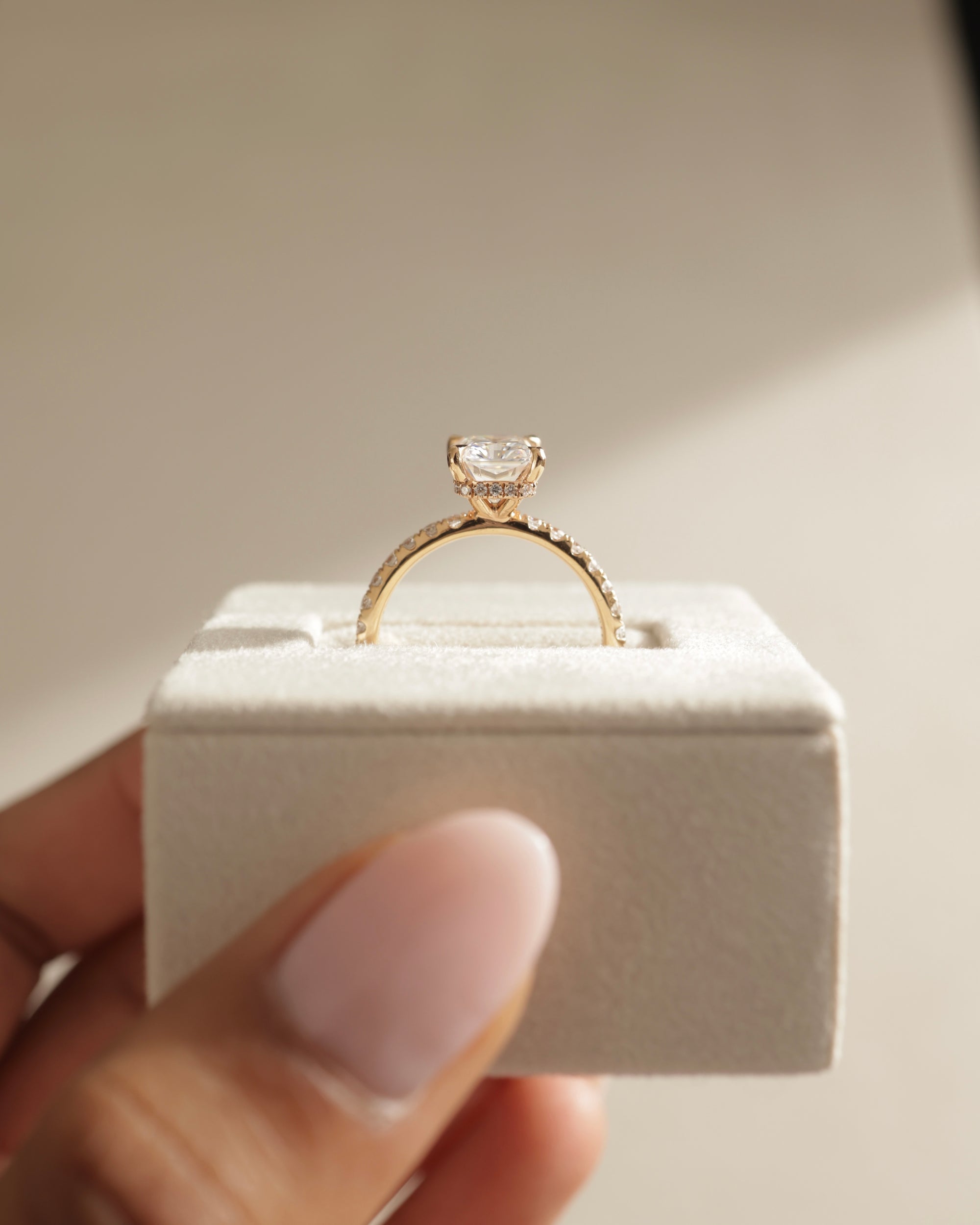 Radiant Moissanite Engagement Ring