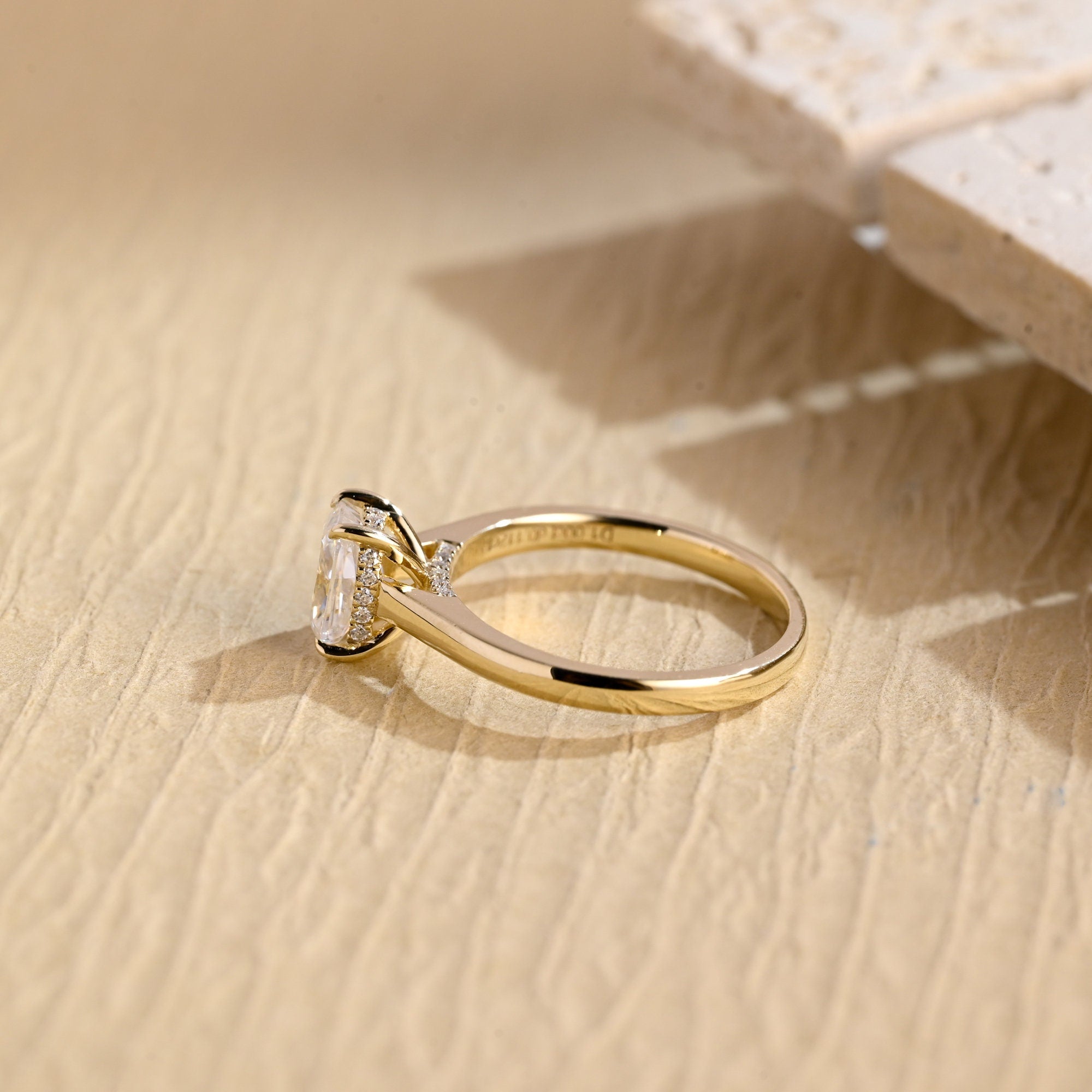 Hidden Halo Moissanite Ring