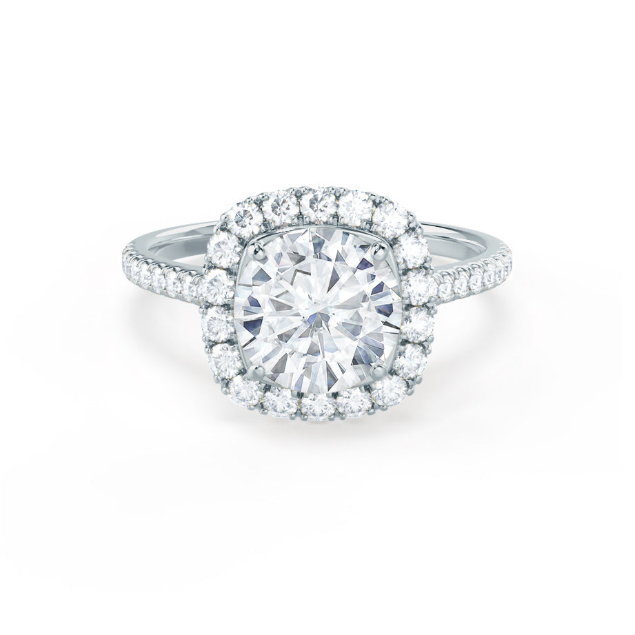 Halo Moissanite Ring