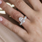 4.0CT Elongated Oval Moissanite Diamond Solitaire Engagement Ring