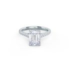 Moissanite diamond emerald cut pendant necklace discounts