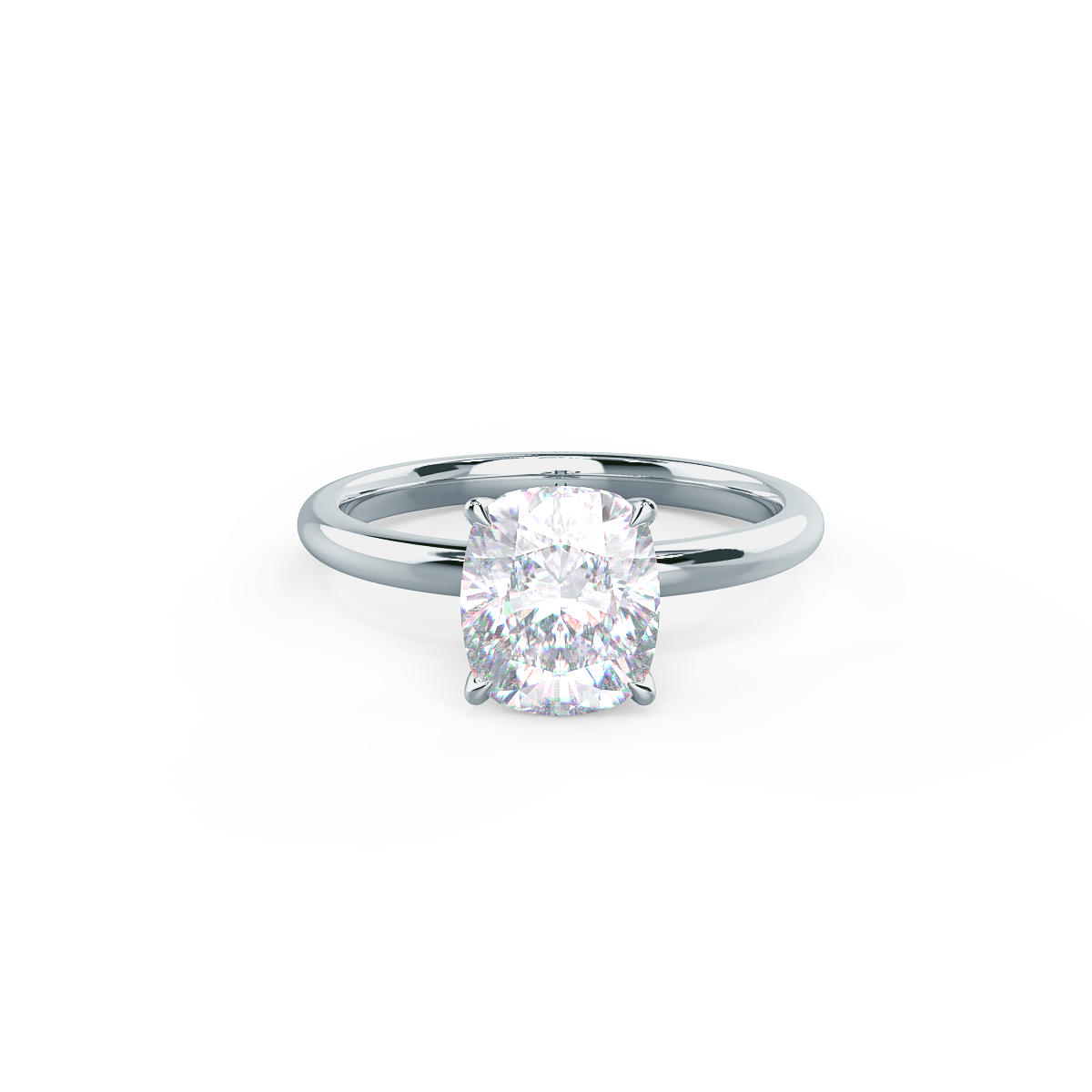 2.75ct Cushion Cut Moissanite Diamond Classic Solitare Engagement Ring