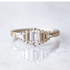 Emerald Cluster Engagement Ring
