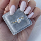 Round Cut Moissanite Engagement Ring