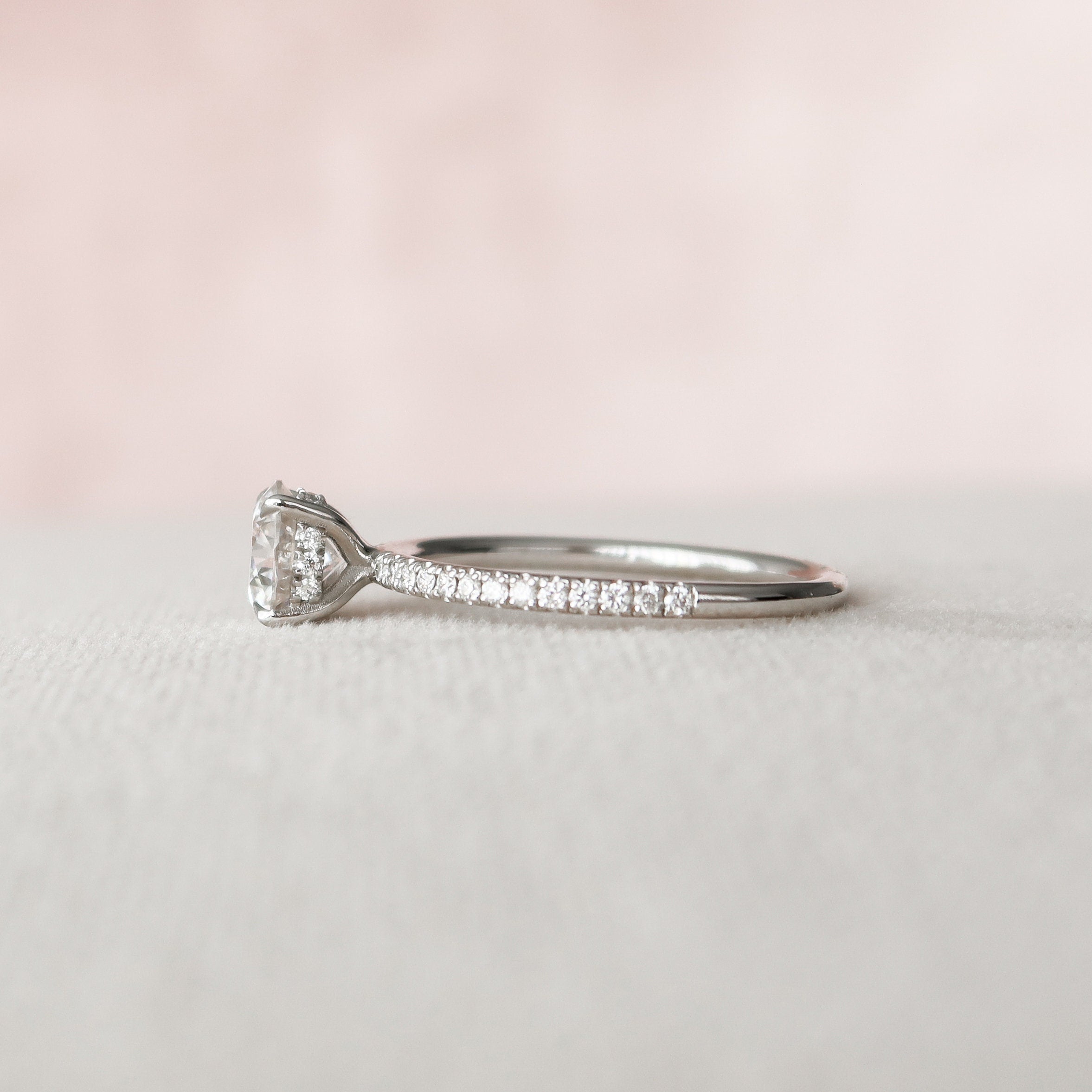 Hidden Halo Pave Ring