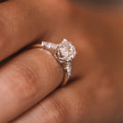 Oval Cluster Engagement Ring