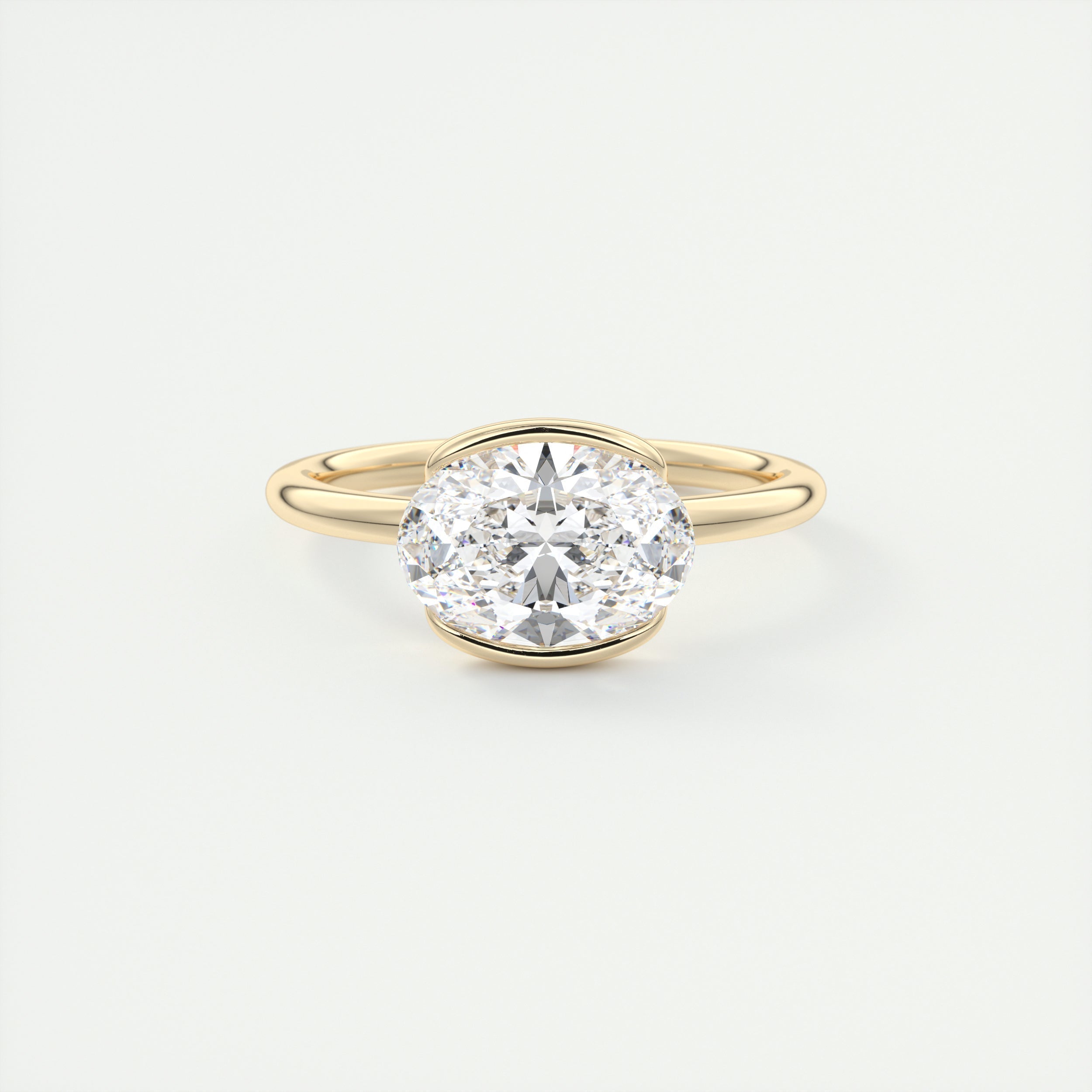 Oval Moissanite Engagement Ring