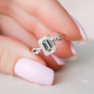 Emerald Cut Moissanite Ring