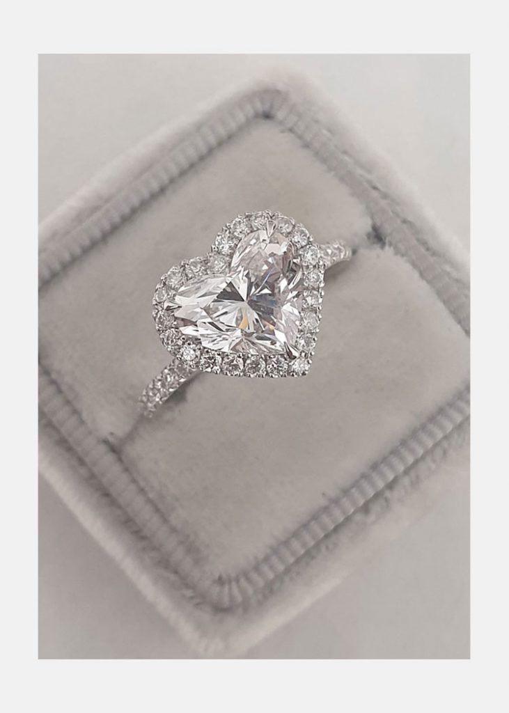 Heart Shaped Moissanite Engagement Ring