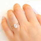 2.0CT Oval Moissanite Ring