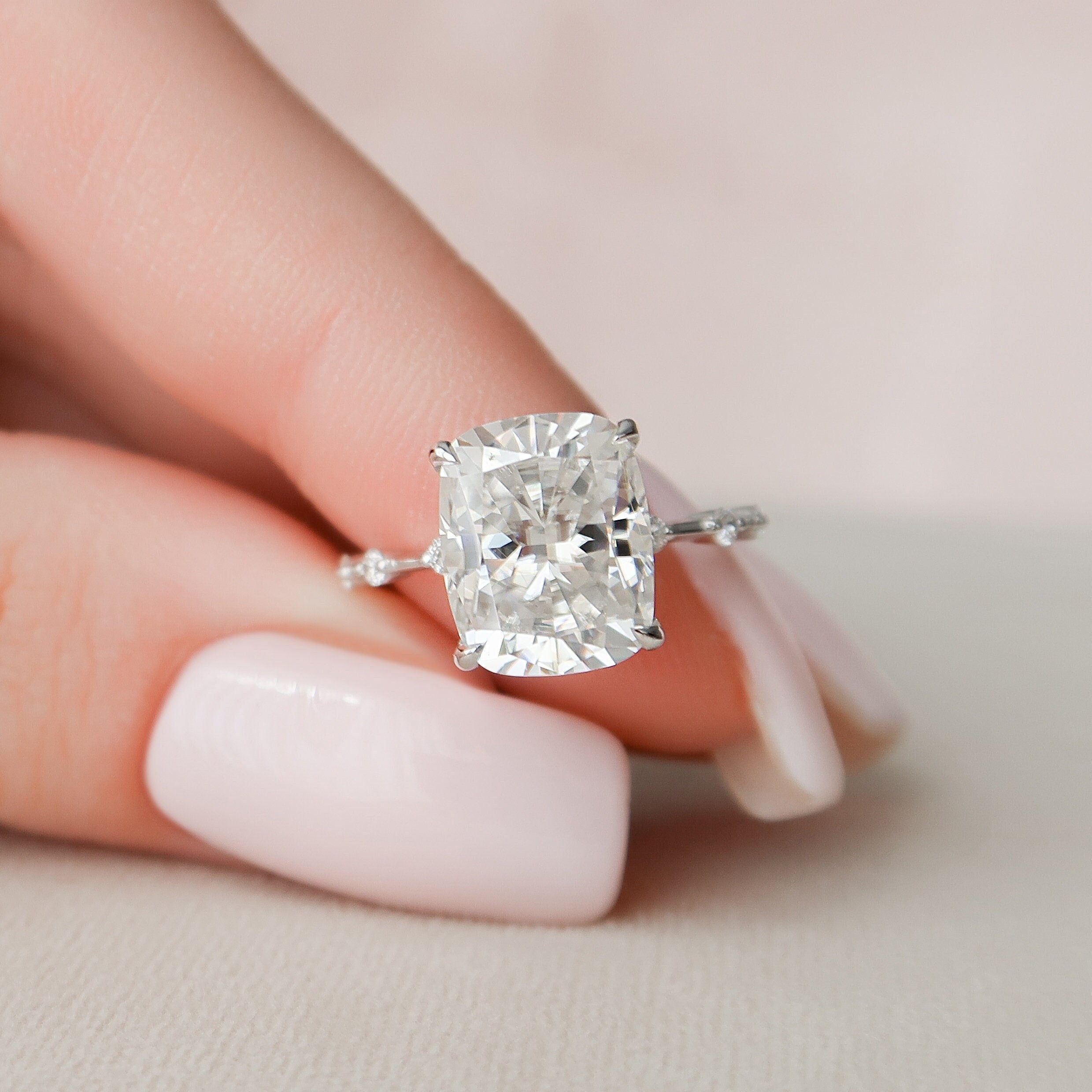 Channel Set Moissanite Ring