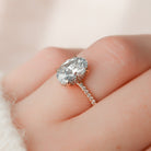 Pave Moissanite Engagement Ring