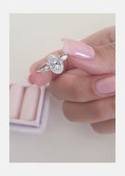 Double Claw Prong Engagement Ring