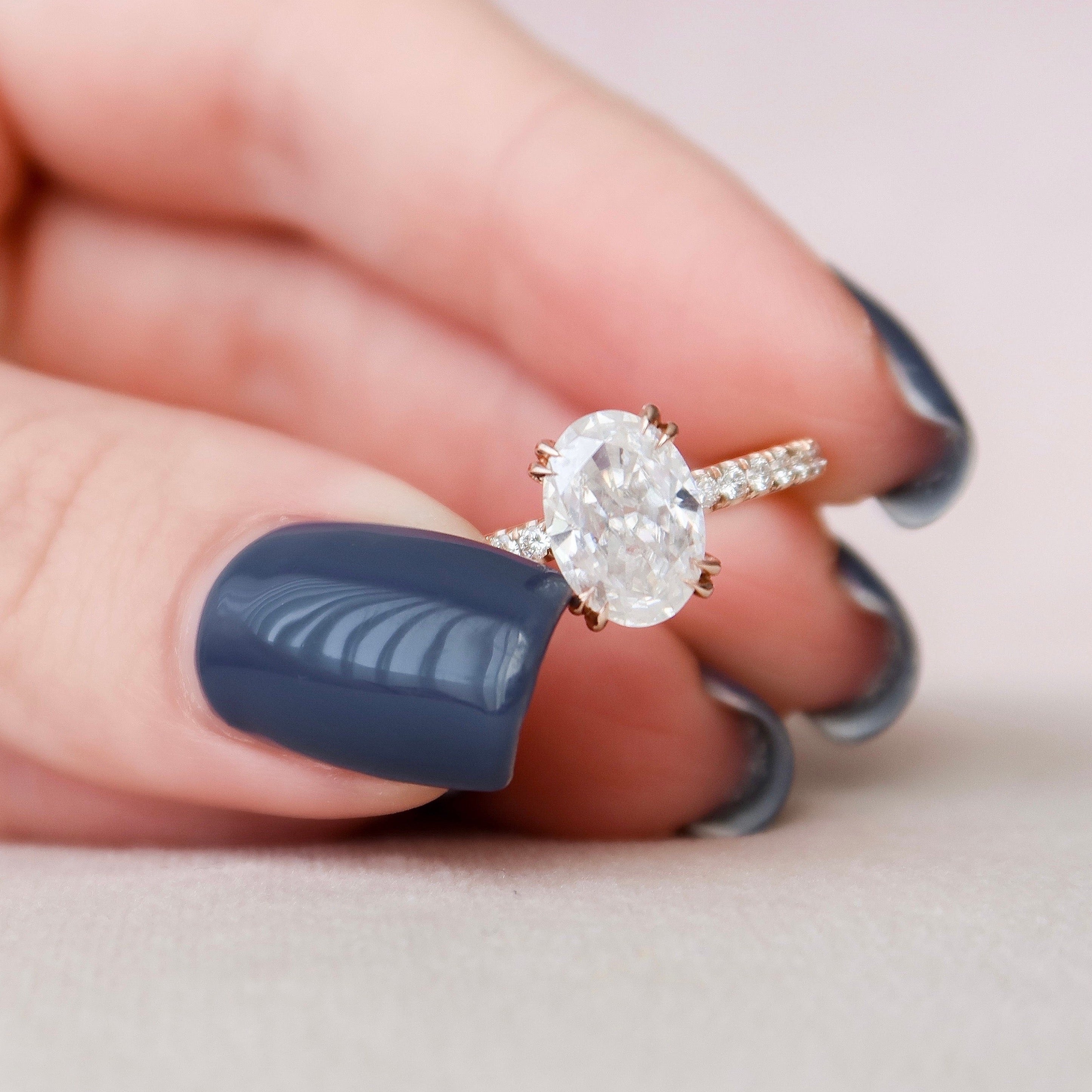 Oval Moissanite Engagement Ring