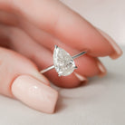 Pear Moissanite Engagement Ring