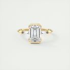 Emerald Cut Moissanite Engagement Ring