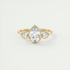 Pear Cut Moissanite Engagement Ring