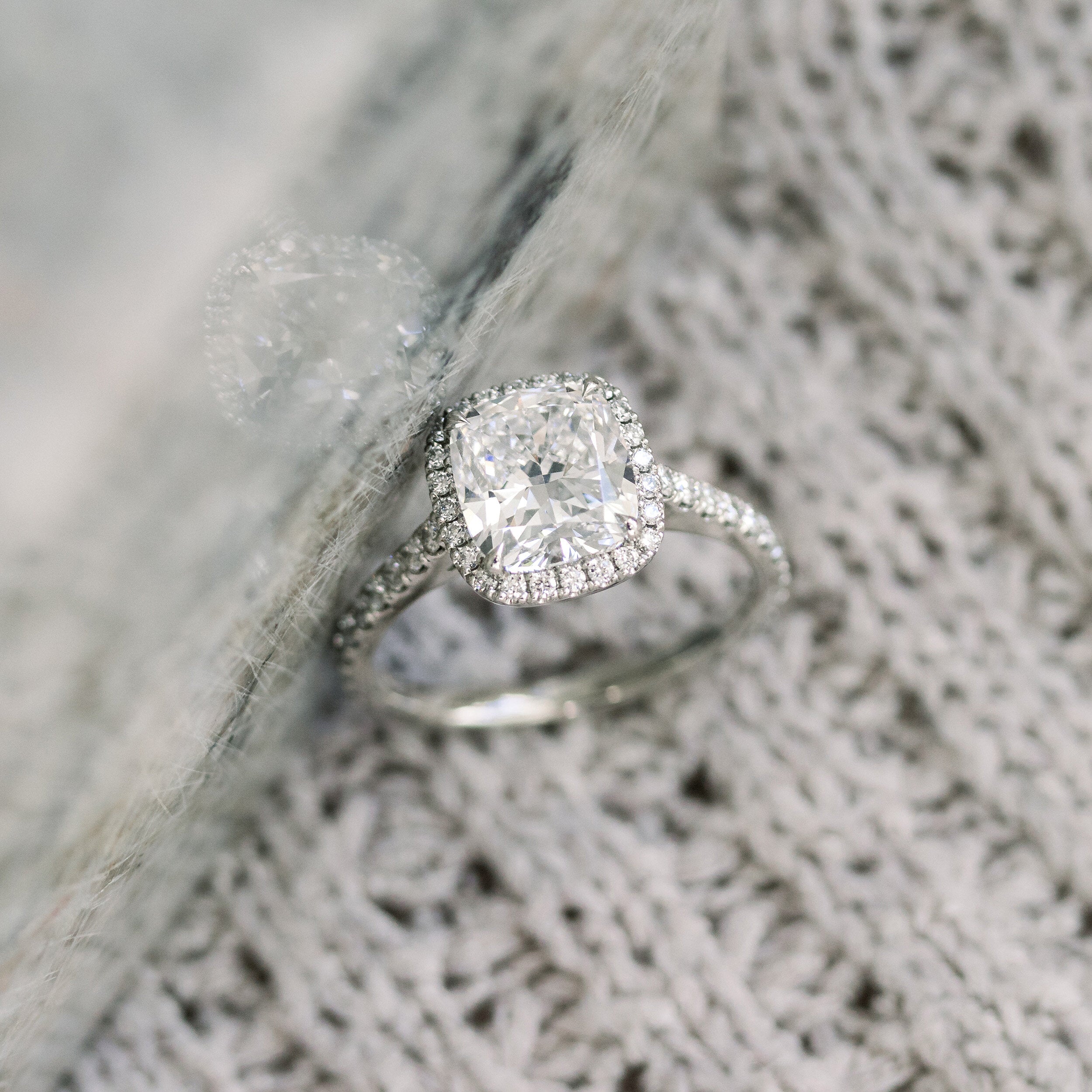 Pave Moissanite Ring