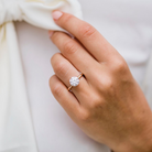 Round Cut Moissanite Engagement Ring