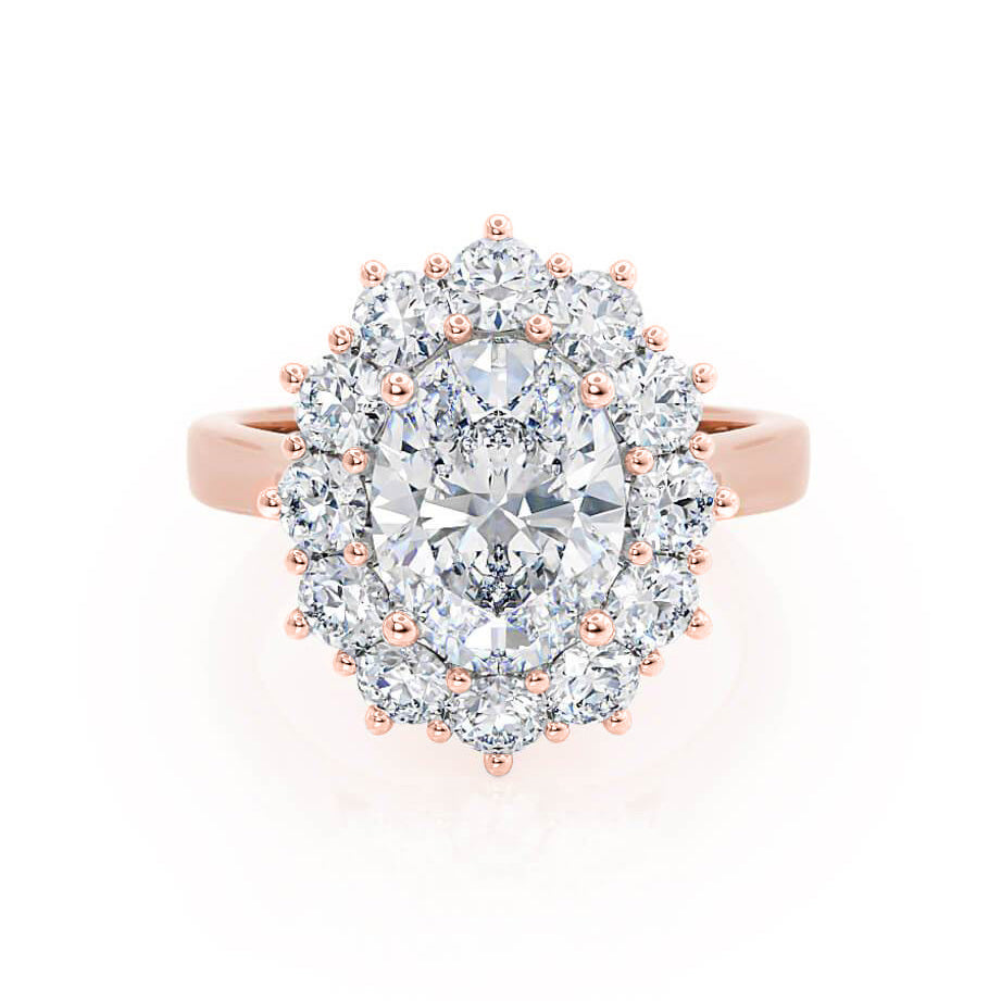 Halo Moissanite Engagement Ring