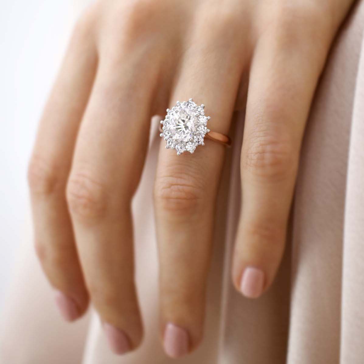 2.10 CT Moissanite Engagement Ring