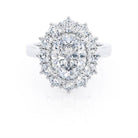 Halo Moissanite Engagement Ring