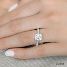 Cushion Cut Moissanite Ring