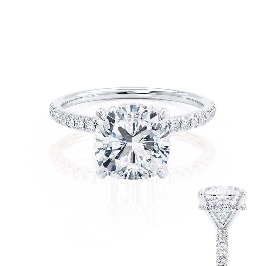 Hidden Halo Moissanite Ring