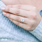 Cushion Cut Moissanite Ring